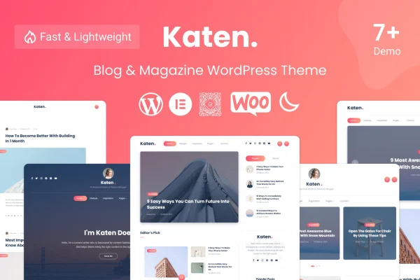 Katen blog and magazine WordPress theme preview