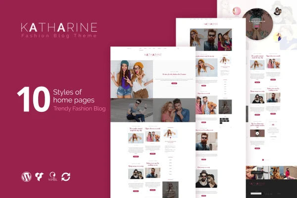 Katharine fashion blog WordPress theme preview
