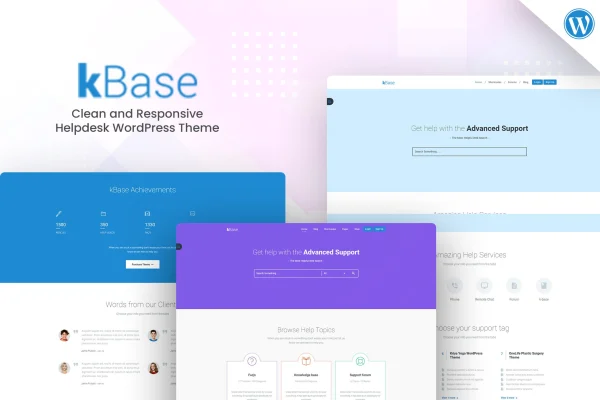 Kbase Theme knowledge base WordPress theme preview