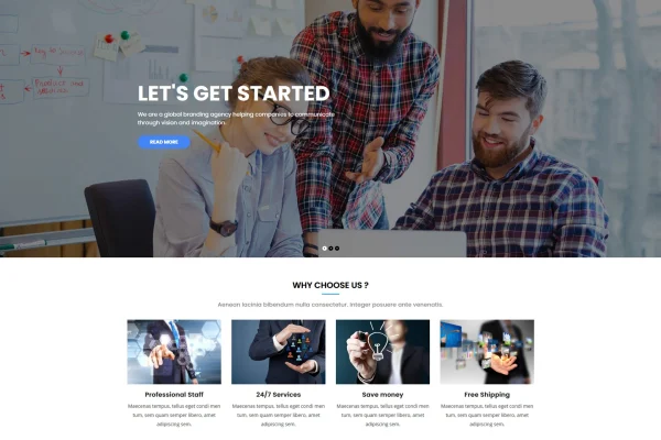 Kiamo responsive business WordPress theme preview