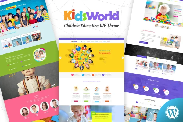 Kids Heaven children education WordPress theme preview