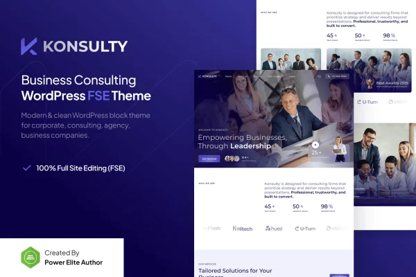 Konsulty business consulting WordPress theme preview