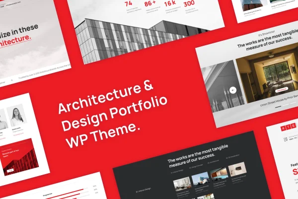 KTS architecture and design portfolio WordPress theme preview