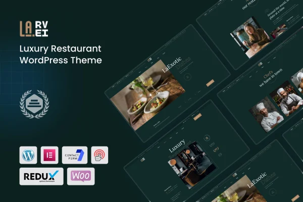 La.Revi luxury restaurant WordPress theme preview
