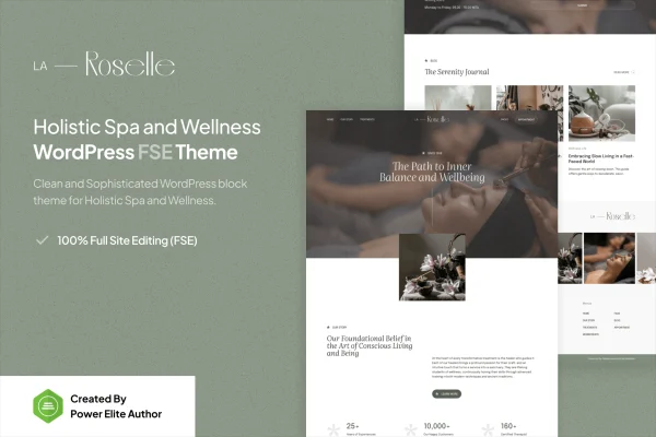 La Roselle spa and wellness WordPress theme preview