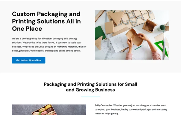 LandingSite WordPress theme preview showing a landing page layout