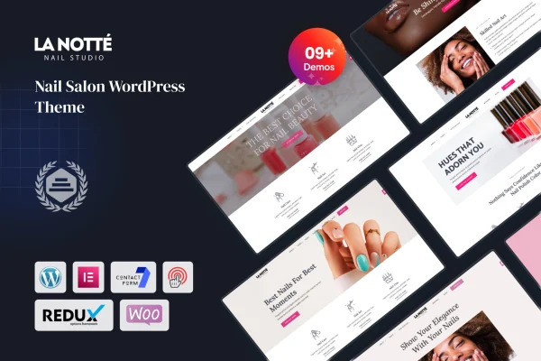 LaNotte nail salon WordPress theme cover image