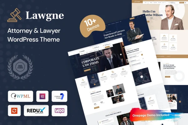 Lawgne law firm WordPress theme cover image