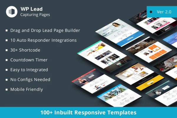 Lead Capture WordPress plugin banner with landing page and opt-in form designs