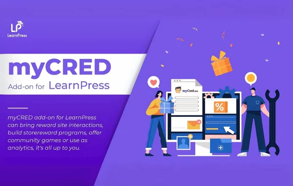 LearnPress myCRED add-on banner by ThimPress