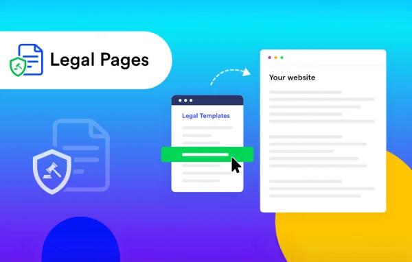 Legal Pages Pro plugin banner for WordPress legal page templates