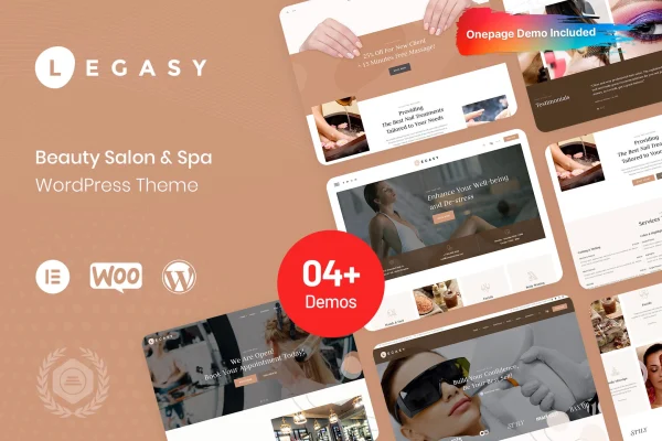 Legasy beauty and spa WordPress theme preview