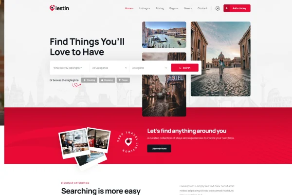 Lestin directory listing WordPress theme preview