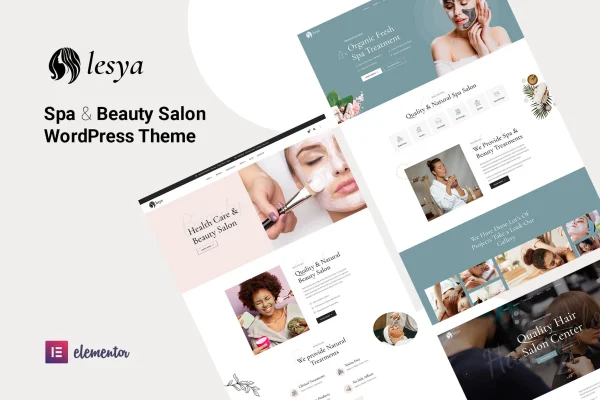 Lesya Theme beauty salon and spa WordPress theme preview