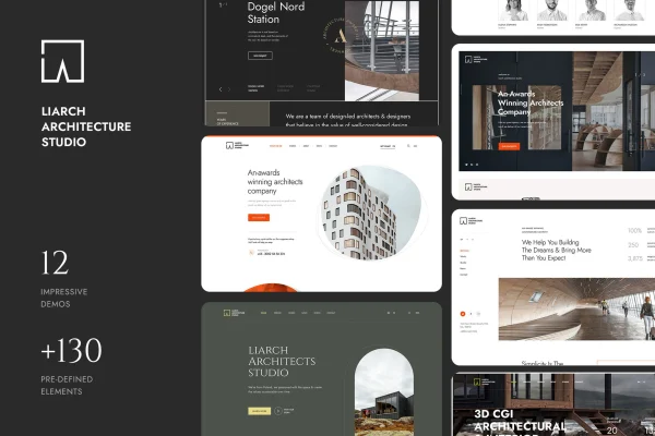 Liarch architecture and interior WordPress theme preview