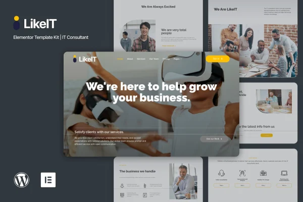 LikeIT consulting agency Elementor Pro template kit cover image