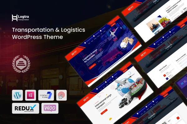 Logtra transportation and logistics WordPress theme preview