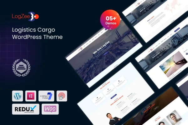 Logzee logistics and cargo WordPress theme preview