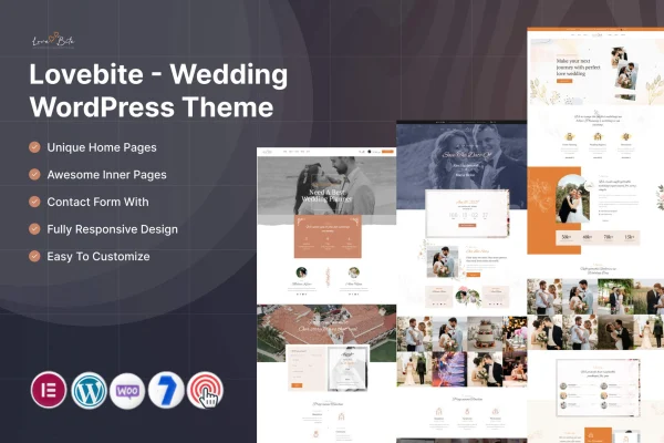 Lovebite wedding WordPress theme cover image