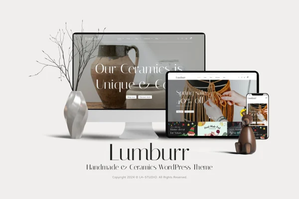 Lumburr handmade and ceramics WordPress theme preview