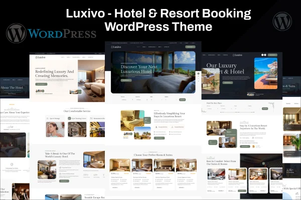 Luxivo hotel and resort booking WordPress theme preview