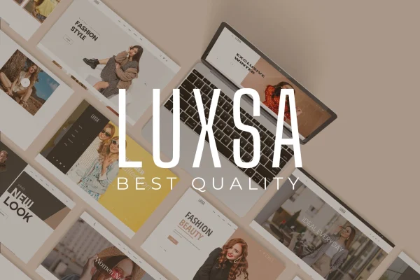 LUXSA fashion WooCommerce theme preview with clothing store homepage