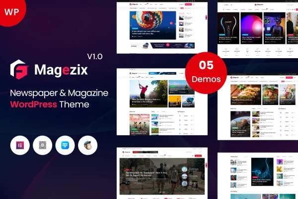 Magezix Theme newspaper and magazine WordPress theme preview