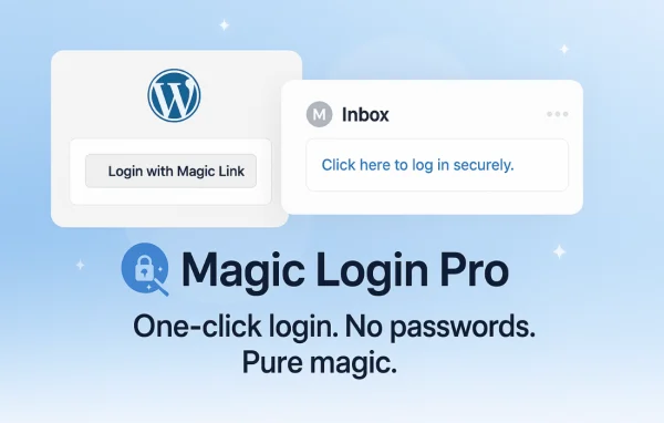 Magic Login Pro passwordless login plugin banner