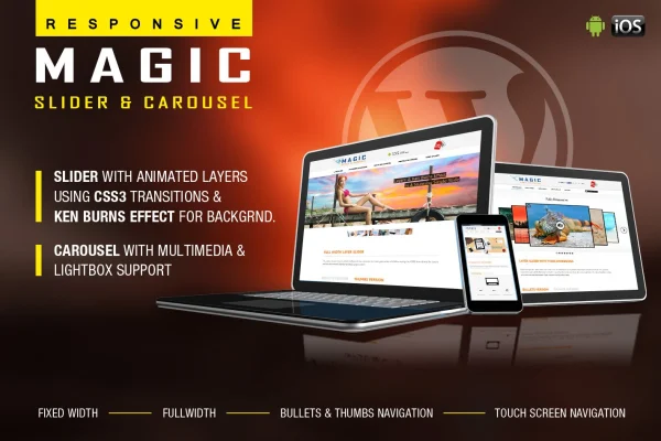 Magic Slider responsive slider and carousel plugin banner