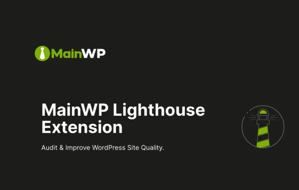 MainWP Lighthouse extension banner for the MainWP Dashboard