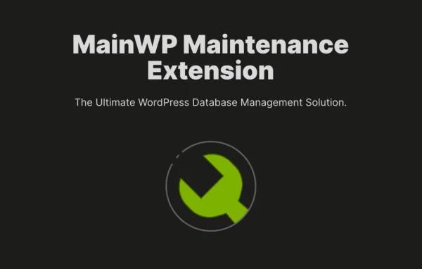 MainWP Maintenance extension banner