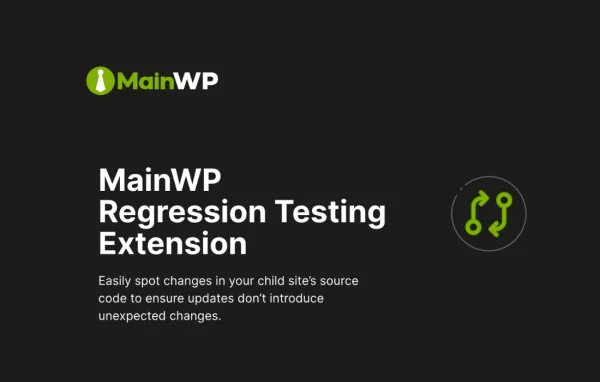MainWP Regression Testing extension banner