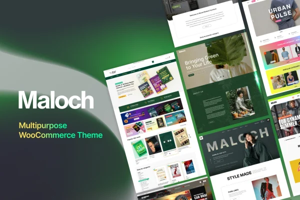 Maloch multipurpose WooCommerce theme preview banner