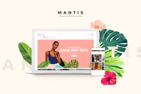Mantis minimal WooCommerce theme preview