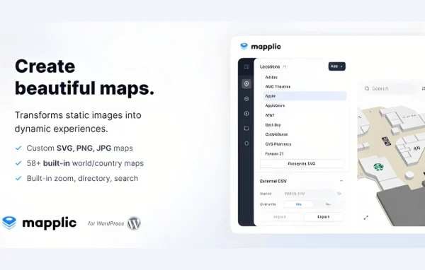 Mapplic interactive map WordPress plugin banner