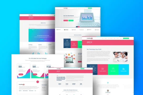 Markety SEO and digital marketing WordPress theme preview