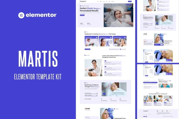 Martis plastic surgery clinic Elementor template kit cover image