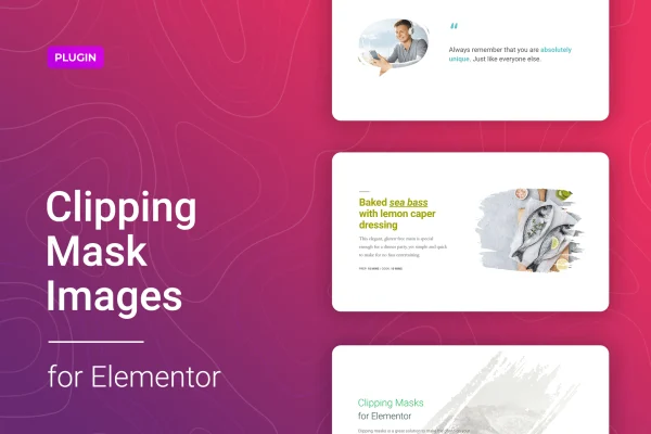 Masker for Elementor image clipping mask plugin banner