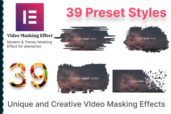 Masking Video addon for Elementor plugin banner