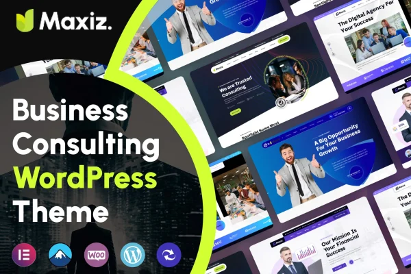 Maxiz business consulting WordPress theme preview