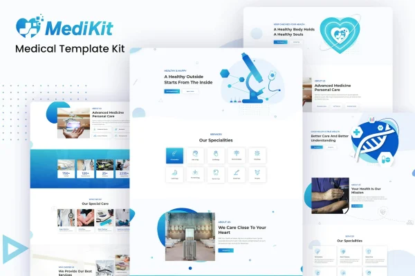 MediKit medical Elementor template kit cover image