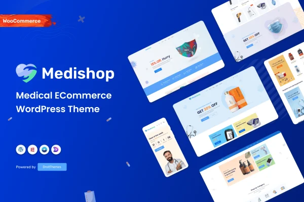 MediShop medical and pharmacy WooCommerce theme preview