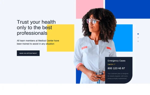 Medmix medical WordPress theme preview with clinic homepage and appointment booking