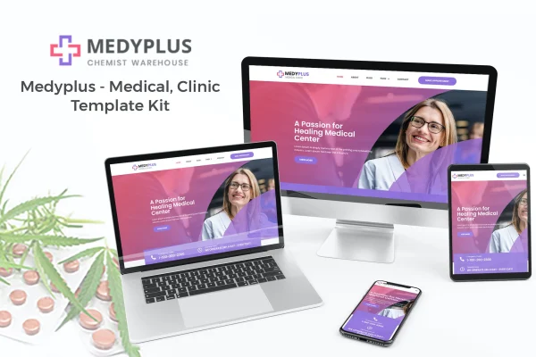 Medyplus medical and clinic Elementor template kit preview