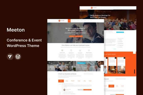 Meeton conference and event WordPress theme preview