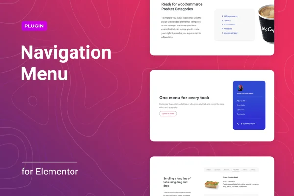 Menuar for Elementor navigation menu plugin banner