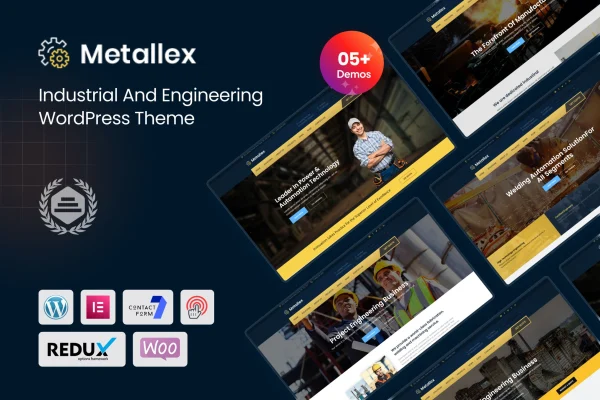Metallex industrial and engineering WordPress theme preview
