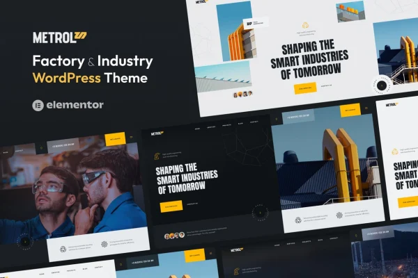 Metrol factory and industry WordPress theme preview