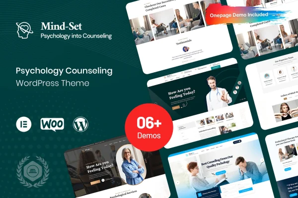 Mindset psychology counseling WordPress theme preview