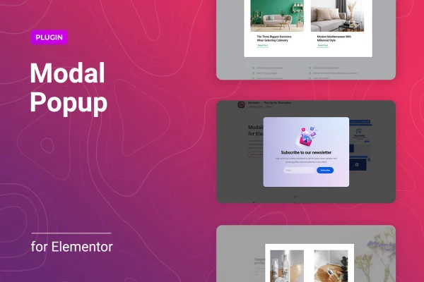 Modalier for Elementor modal popup plugin banner